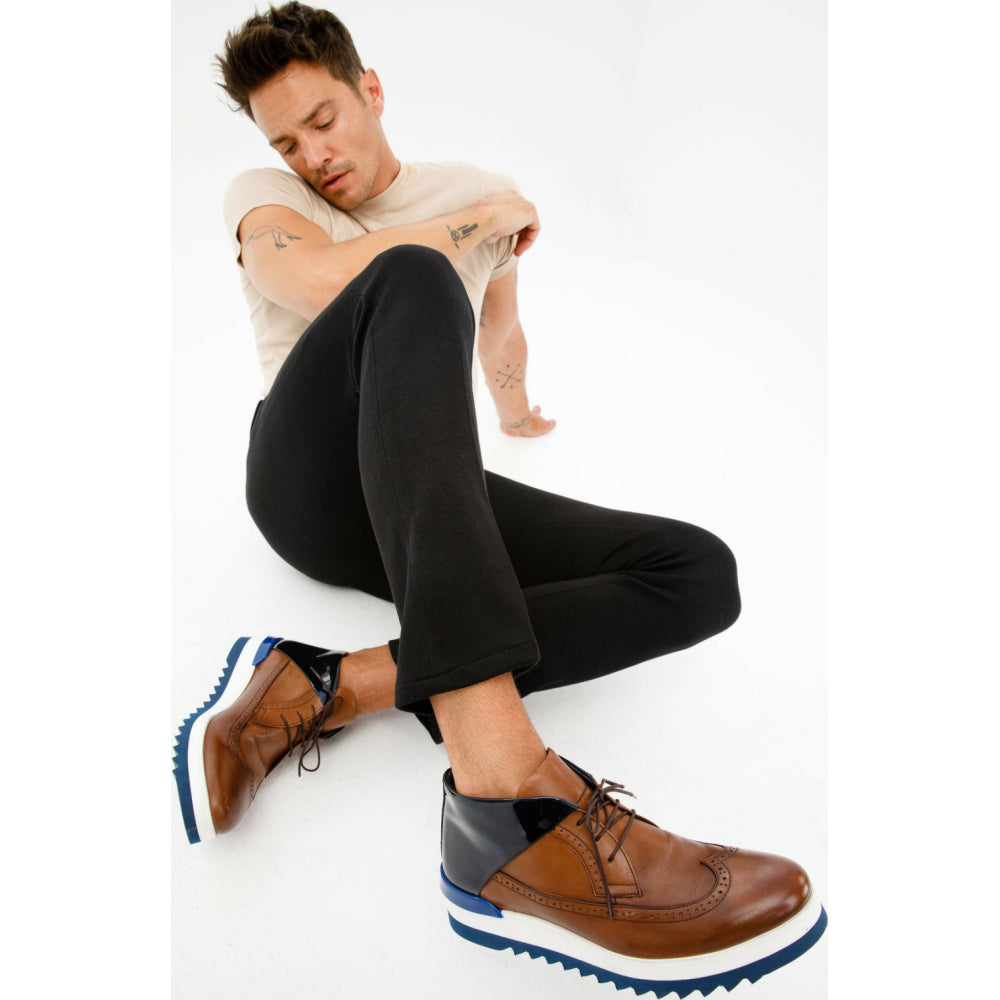 Vinci Leather The Kagan Brown Wingtip Chukka Sneaker Boot (3836.58)