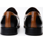 Vinci Leather The Kazablanka Brown / Navy Leather Bit Loafer Shoe (10658)