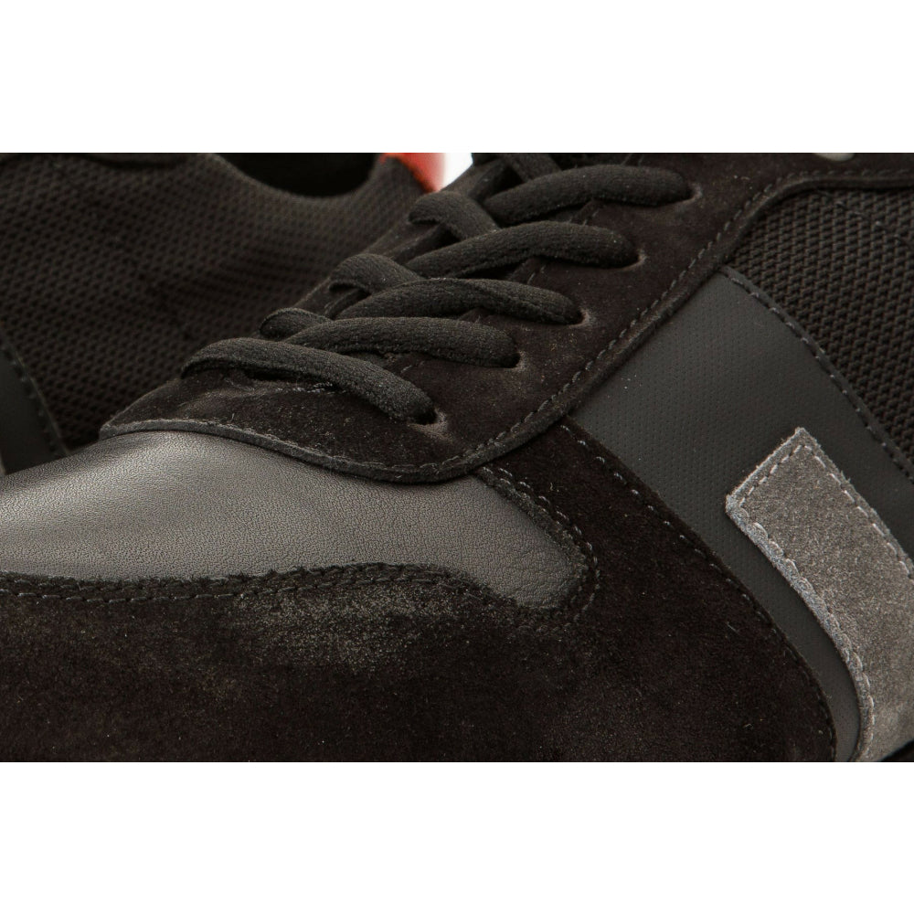 Vinci Leather The Kilo Black / Red Leather Sneaker (14250)