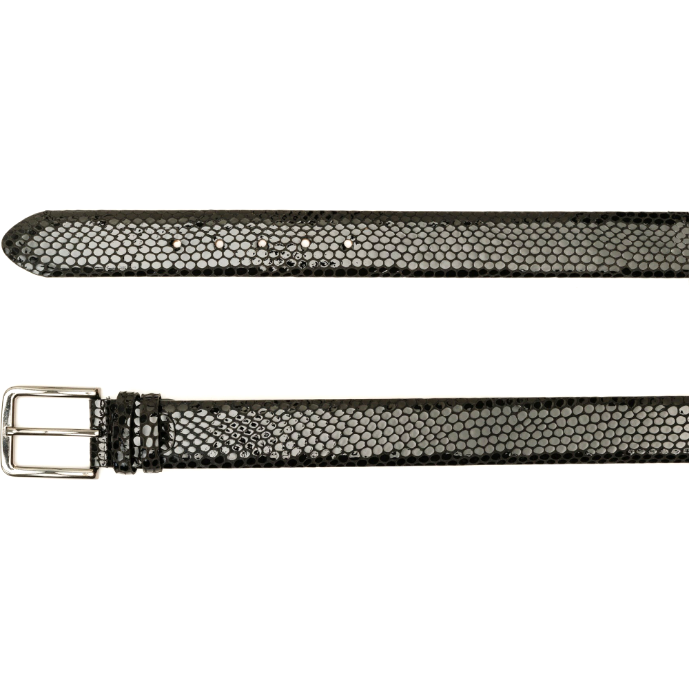Vinci Leather The King Black Leather Belt