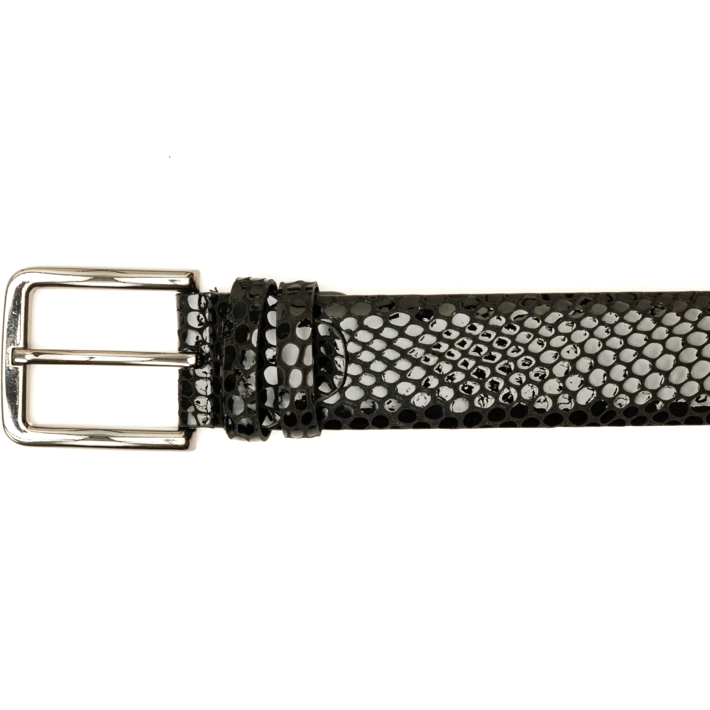 Vinci Leather The King Black Leather Belt
