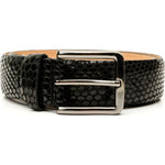 Vinci Leather The King Black Leather Belt