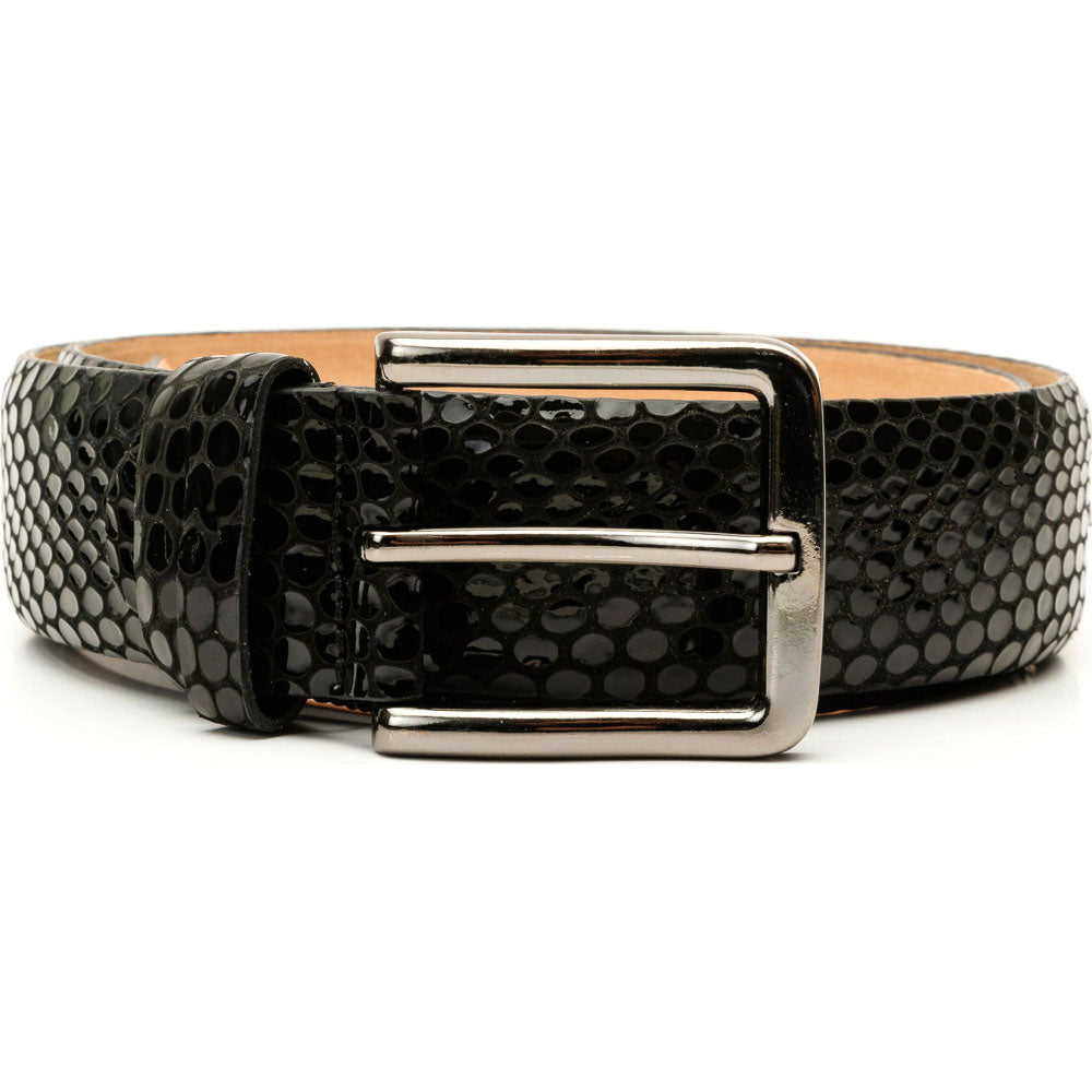 Vinci Leather The King Black Leather Belt