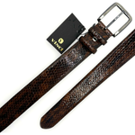 Vinci Leather The King Brown Leather Belt