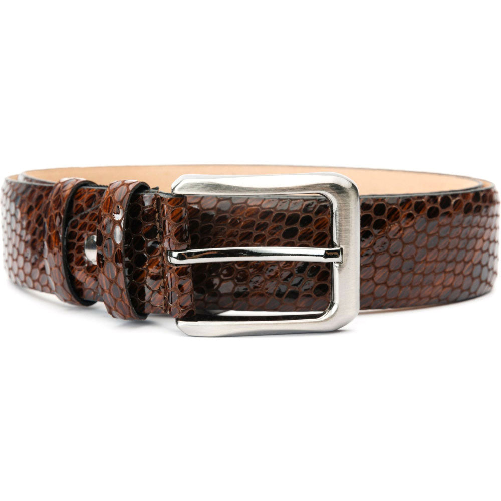 Vinci Leather The King Brown Leather Belt