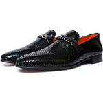 Vinci Leather The King Shoe Black Bit Dress Loafer