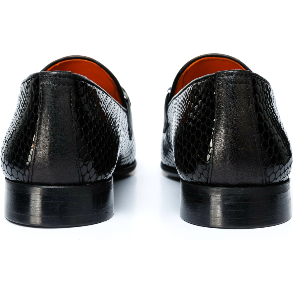 Vinci Leather The King Shoe Black Bit Dress Loafer