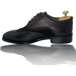 Vinci Leather The La Vallee Black Wingtip Shoe