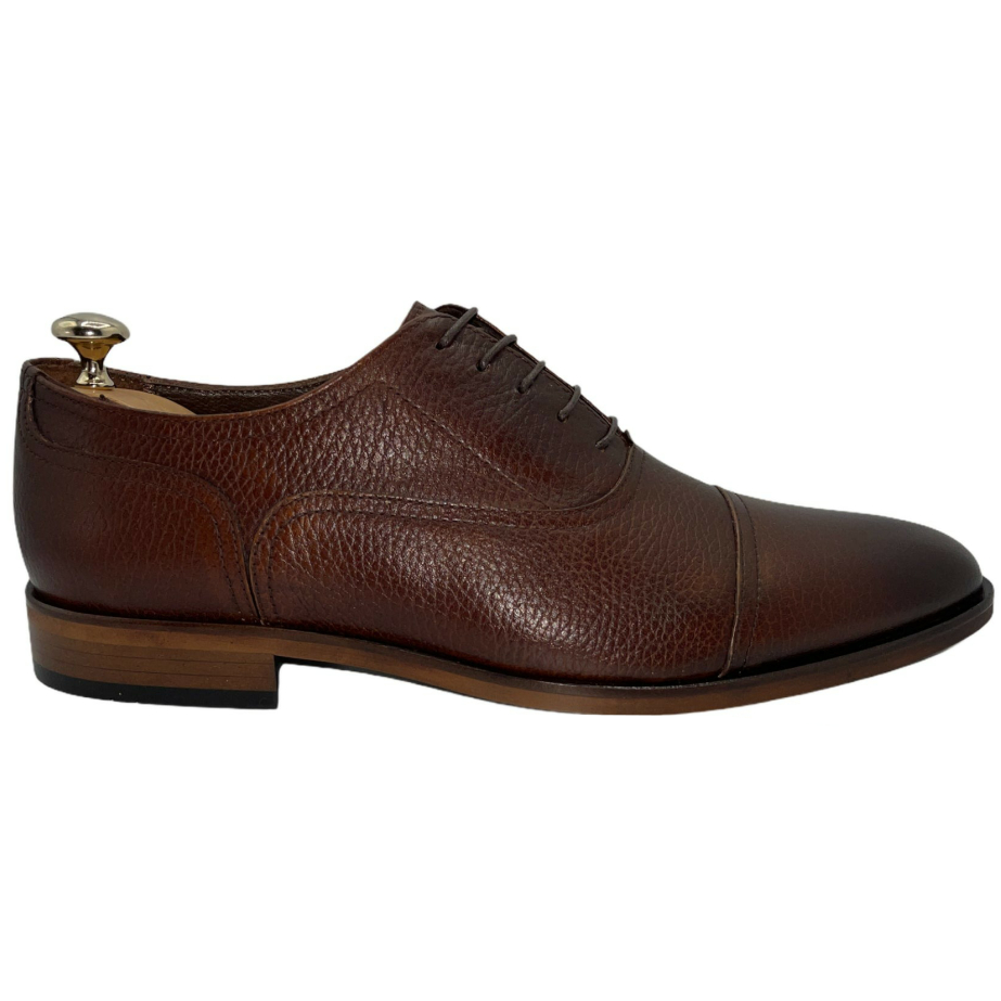 Vinci Leather The Largo Brown Leather Cap Toe Oxford Shoe (13047)