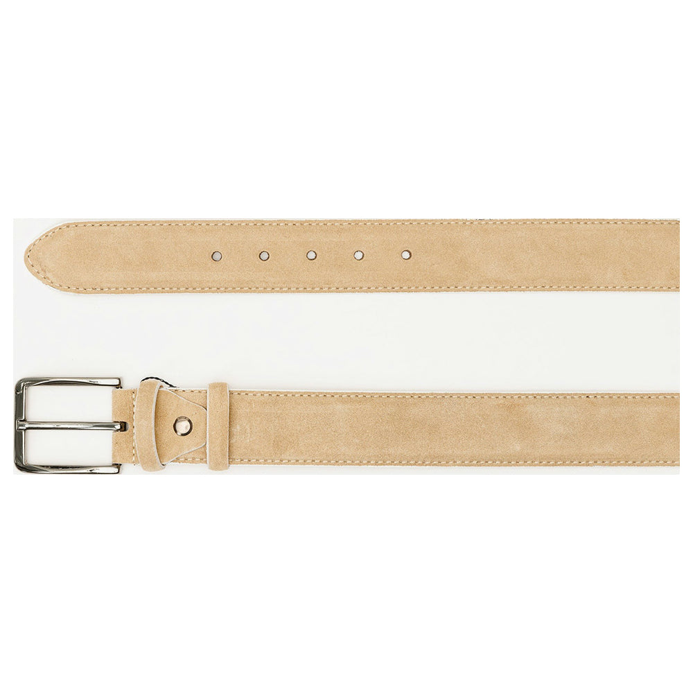 Vinci Leather Beige Suede Leather Belt
