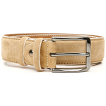 Vinci Leather Beige Suede Leather Belt