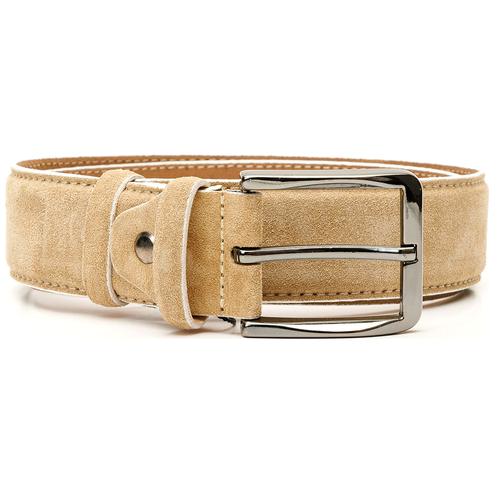 Vinci Leather Beige Suede Leather Belt