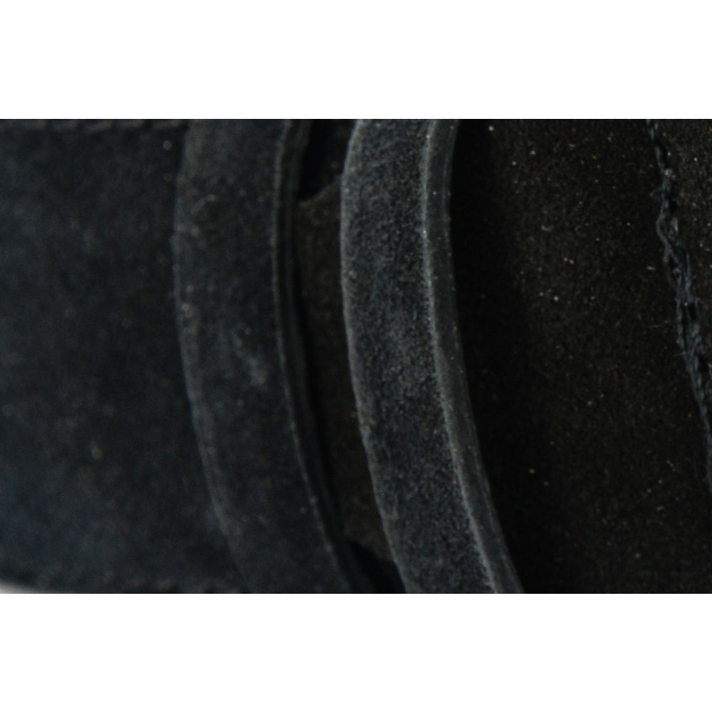 Vinci Leather The Lazio Black Suede Leather Belt