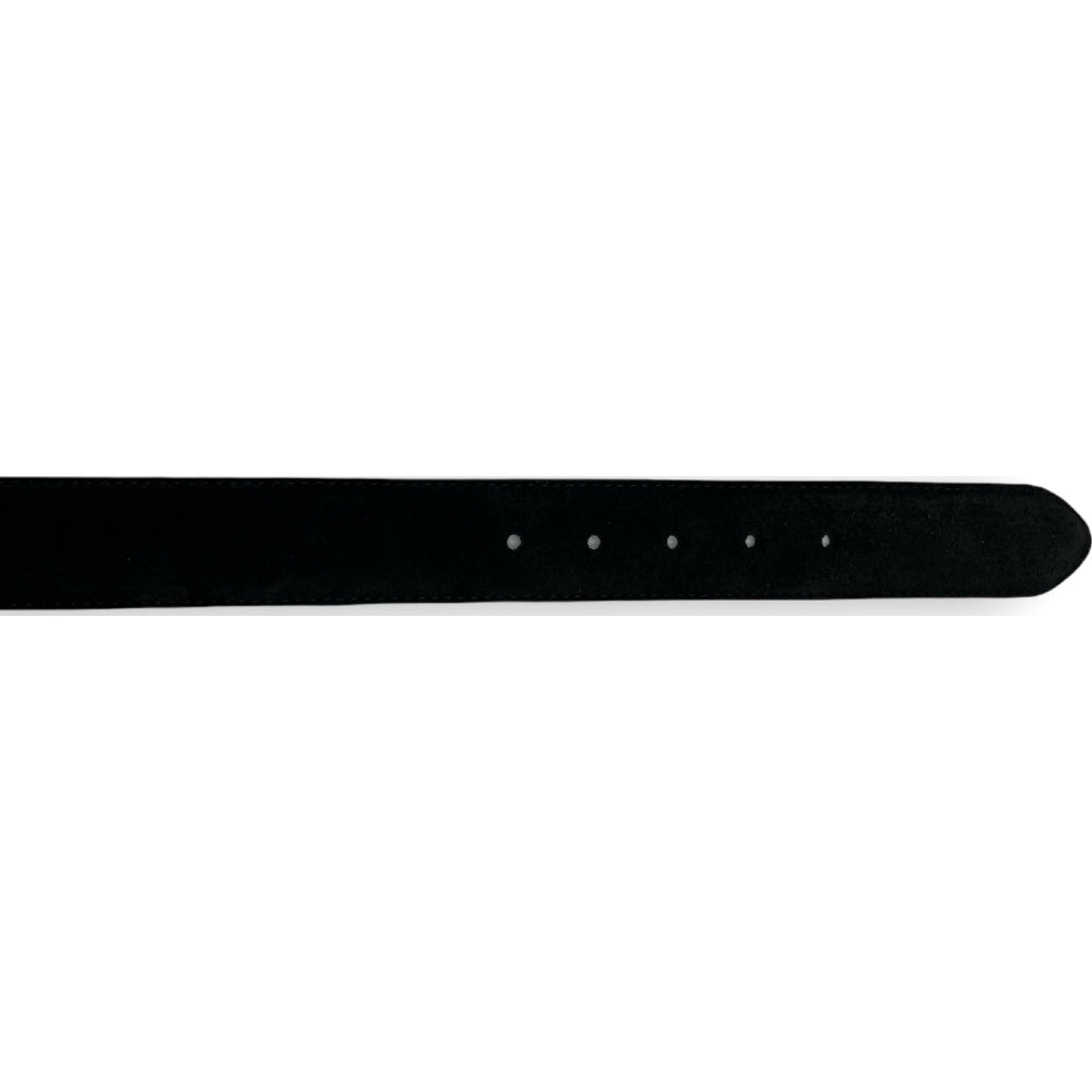 Vinci Leather The Lazio Black Suede Leather Belt