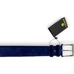 Vinci Leather The Lazio Navy Suede Leather Belt