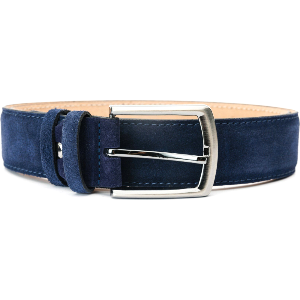 Vinci Leather The Lazio Navy Suede Leather Belt