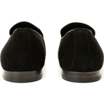 Vinci Leather The Lazio Shoe Black Suede Slip-on Loafer (9057)