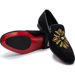 Vinci Leather The Lazio Shoe Black Suede Slip-on Loafer (9057)