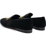 Vinci Leather The Lazio Shoe Black Suede Slip-on Loafer (9057)