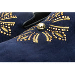 Vinci Leather The Lazio Shoe Navy Suede Slip-on Loafer (9057)