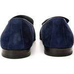 Vinci Leather The Lazio Shoe Navy Suede Slip-on Loafer (9057)
