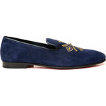 Vinci Leather The Lazio Shoe Navy Suede Slip-on Loafer (9057)