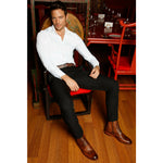 Vinci Leather The Loddon Brown Leather Wingtip Brogue Handwoven Lace-up Boot With A Zipper (14553)