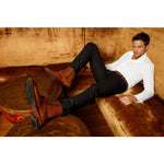 Vinci Leather The Loddon Brown Leather Wingtip Brogue Handwoven Lace-up Boot With A Zipper (14553)