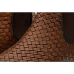 Vinci Leather The Luxpre Brown Leather Handwoven Casual Chelsea Boot (14492)