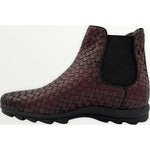 Vinci Leather The Luxpre Burgundy Leather Handwoven Casual Chelsea Boot (14492)