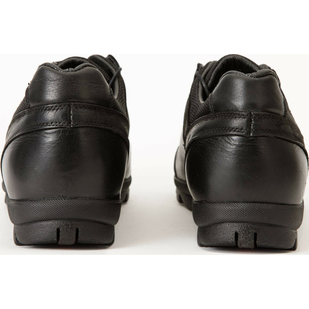 Vinci Leather The Madrid Black Leather Casual Shoes (03282)