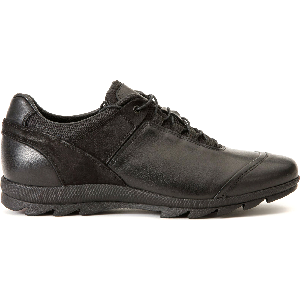 Vinci Leather The Madrid Black Leather Casual Shoes (03282)
