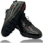 Vinci Leather The Madrid Black / Red Leather Casual Shoes (14133)