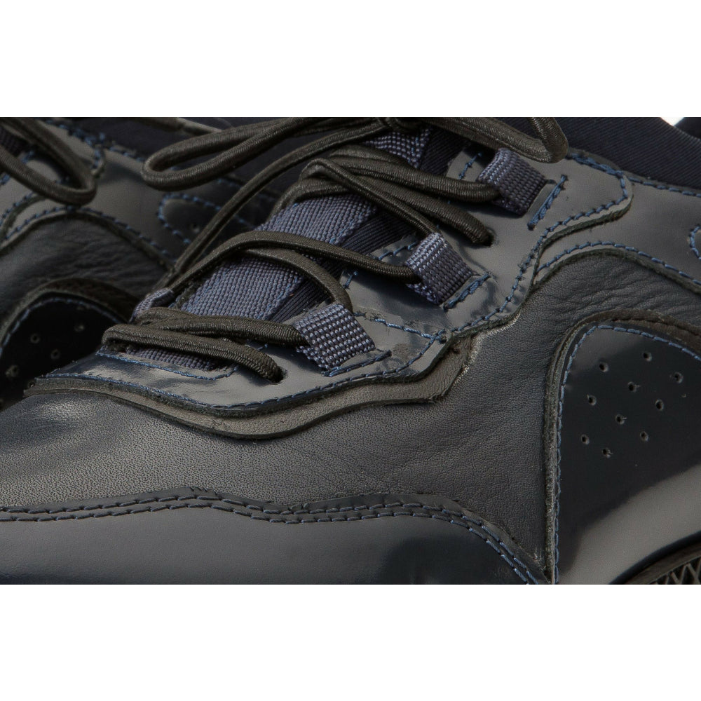 Vinci Leather The Madrid Navy Blue Leather Casual Shoes (14133)