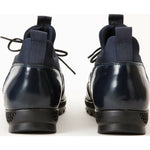 Vinci Leather The Madrid Navy Blue Leather Casual Shoes (14133)