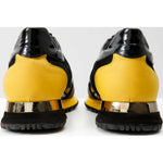 Vinci Leather The Magura Black / Yellow Leather Sneaker (D-519)