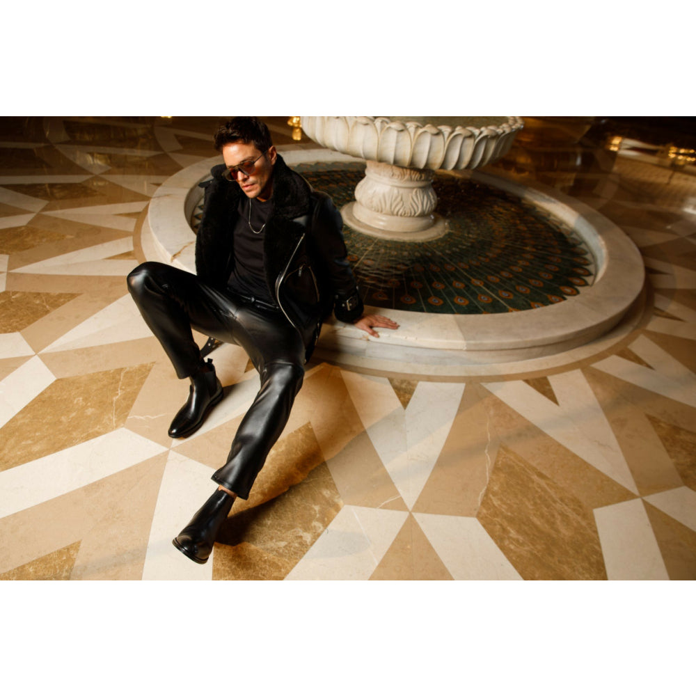 Vinci Leather The Manby Black Leather Chelsea Boot (14561)