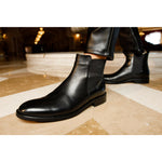 Vinci Leather The Manby Black Leather Chelsea Boot (14561)