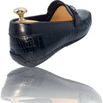 Vinci Leather The Manta Black Leather Bit Loafer