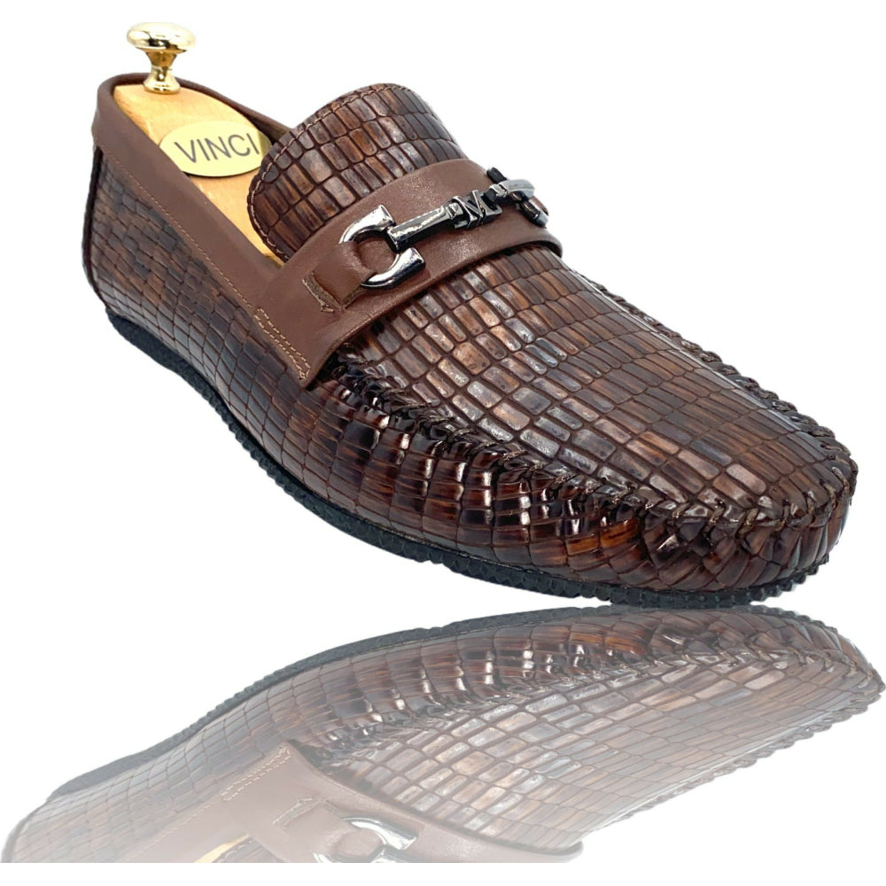Vinci Leather The Manta Brown Leather Bit Loafer