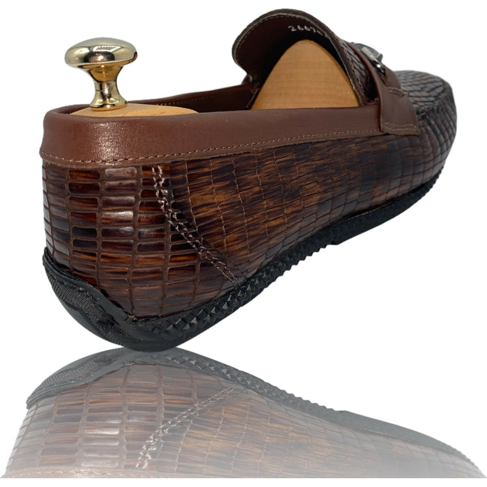 Vinci Leather The Manta Brown Leather Bit Loafer