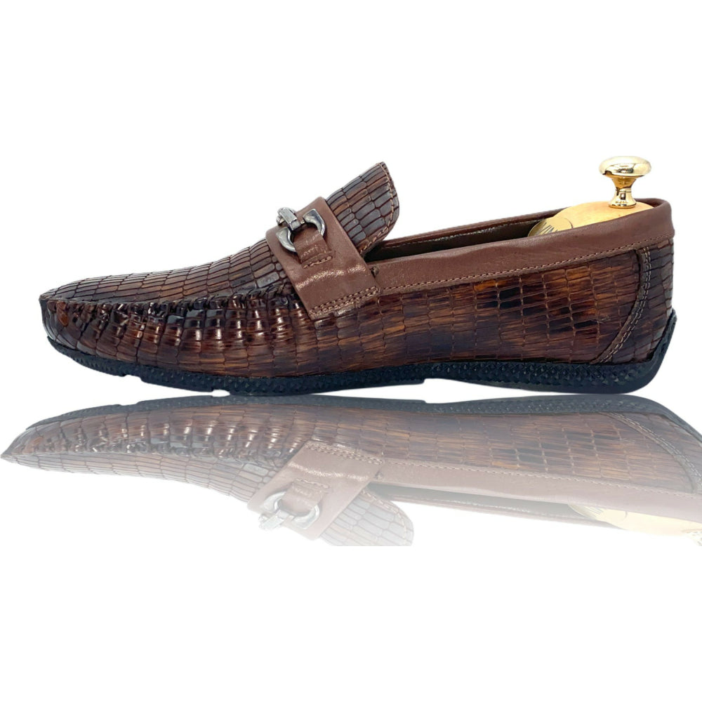 Vinci Leather The Manta Brown Leather Bit Loafer