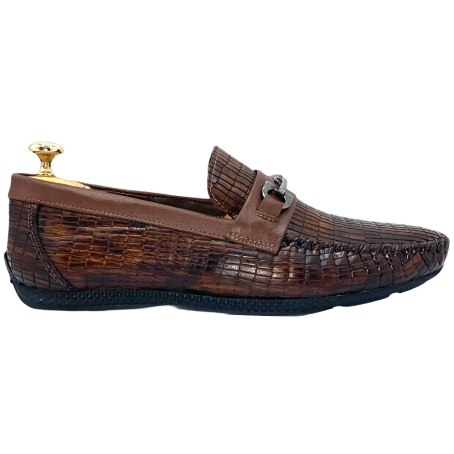 Vinci Leather The Manta Brown Leather Bit Loafer