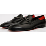 Vinci Leather The Maratea Black Leather Shoe Bit Loafer (C-9032X)