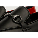 Vinci Leather The Maratea Black Leather Shoe Bit Loafer (C-9032X)