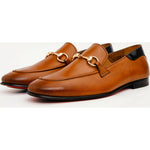 Vinci Leather The Maratea Cognac Leather Shoe Bit Loafer (C-9032X)