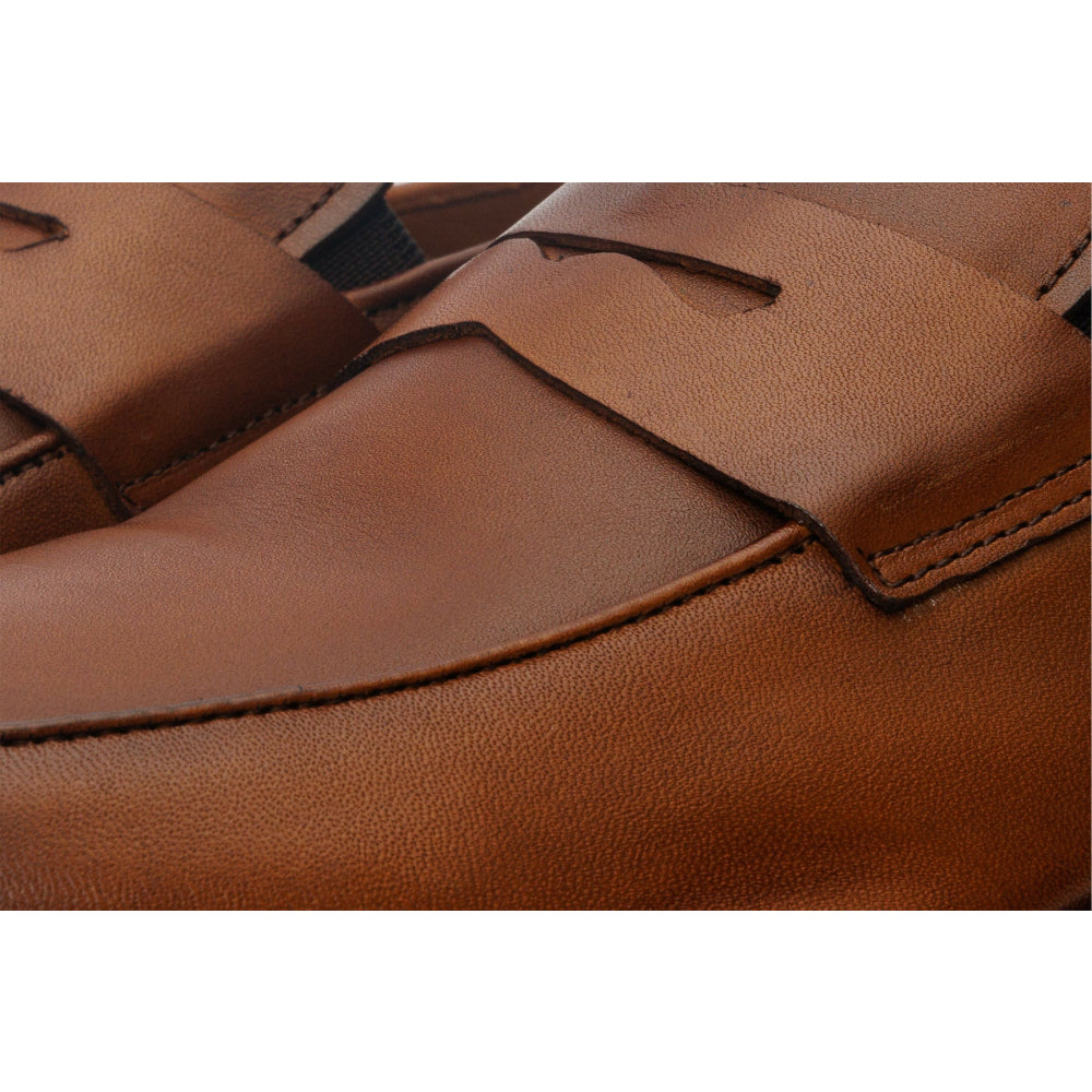 Vinci Leather The Marinka Brown Leather Shoe Penny Loafer (9439)