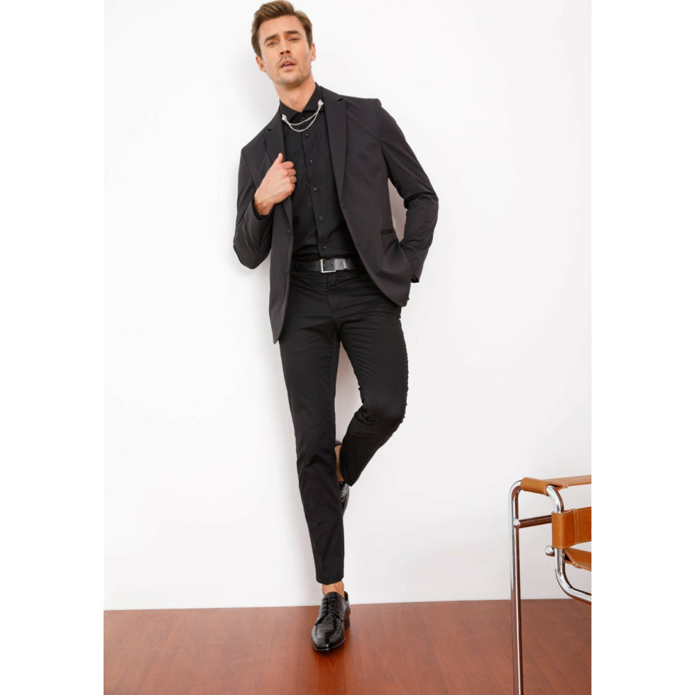 Vinci Leather The Martin Black Leather Derby Shoe (6055)