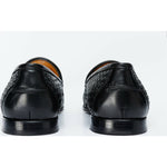 Vinci Leather The Mclean Shoe Black Woven Tassel Loafer (2088 S-1)