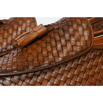Vinci Leather The Mclean Shoe Brown Woven Tassel Loafer (2088 T-1)